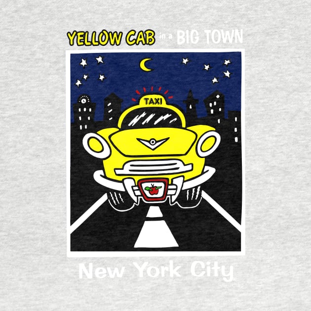 Yellow Cab New York Kids Souvenir T-shirt by FireflyCreative